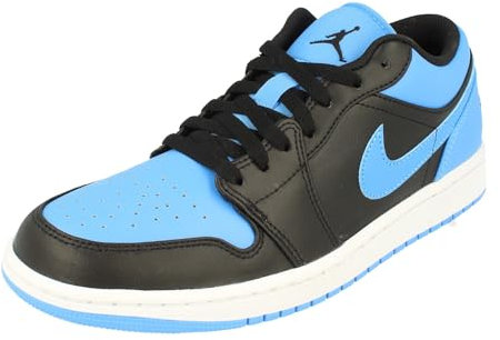 Nike Herren Air Jordan 1 Basso Sneaker, Schwarz Blau Universität 041, 42.5 EU