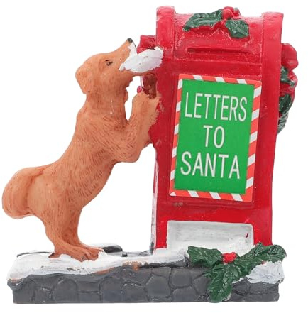 Abaodam Mailbox handicraft ornaments cake decor metal outdoor decor cake toppers Christmas Letters to Santa Small Decorative Tin christmas table decorations christmas village collection