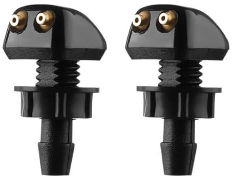 FATBAR Scheibenwaschdüse 2PCS Universal Auto Front Windschutzscheibe Scheibenwaschanlage Jet Düsen Wasser Fan Auslauf Abdeckung Waschmaschine Auslass Wischer Düse Einstellung Wischer Arm Düsen