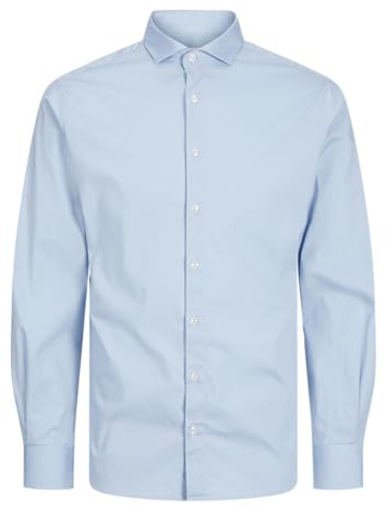 JACK & JONES Jprblajaxon T-shirt Stretch L/S Noos Homme Chemise à manches longues, Bleu Clair, S