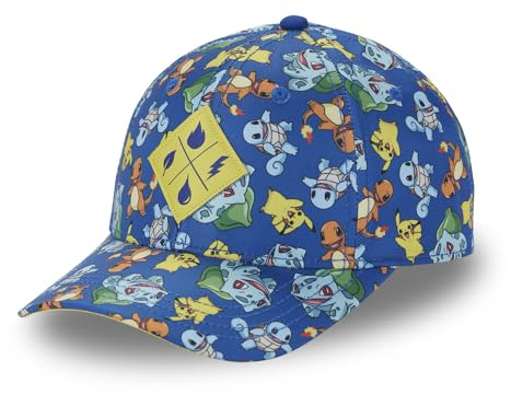 FREEGUN Pokemon-keps för barn, Pikachu, baseballkeps, original anime manga, Starter paket, One Size