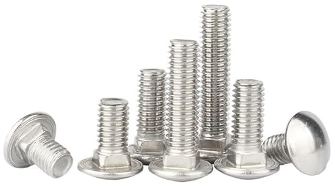 10 unids/lote M4 M5 10-30mm de longitud perno de carro 304 cabeza redonda de acero inoxidable tornillo de cuello cuadrado(M4,10PCS_25MM)