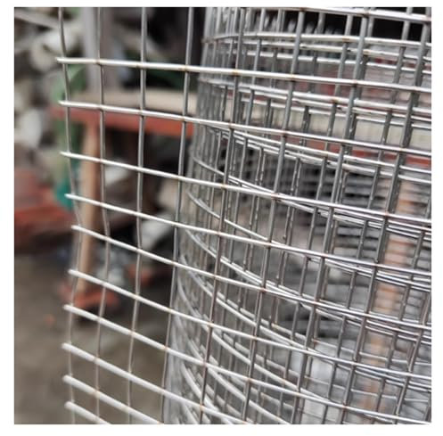 VXHCS 304 Edelstahl Geschweißtes Drahtgeflecht 30mm/1,5mm Flexibles Sicherheitsnetz, Tiergeflügelkäfignetz, Treppendekornetz (0.69x12m)