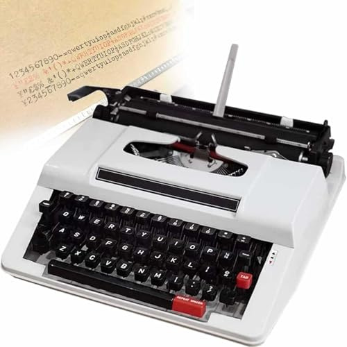 Generisch Mechanische Schreibmaschine Altmodische Traditionelle Tragbare Manuelle Schreibmaschine Antike Schreibmaschinen im Vintage-Finish für Notizen oder Briefe Oder Kreatives,A