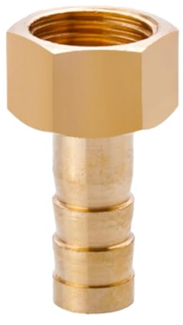 MOUMOUTEN Accesorio de Púas de Manguera de Latón de 1/4 Rosca Hembra 8mm | Empalme metálico de transición, conecta mangueras para circulación segura de aire, agua y aceite industrial.