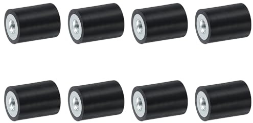 QUARKZMAN 8 Stück 15 x 20mm M5 Gewindebuchsen aus Gummi, Vibrationsisolatoren, Ersetzt Anti-Vibrationspads Flache Silentblock-Basisblock