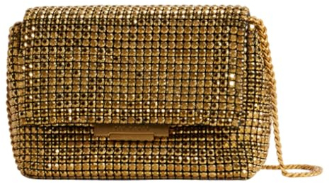 Ted Baker evening bag clutch Gliters Crystal Mini Cross Body Bag Gold gold-coloured