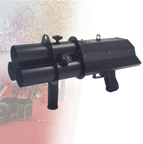 XRSMOU Lanzador De Confeti, Mano Eléctrica, Pistola De Confeti De 3 Disparos, Máquina De Efectos, para Halloween, Evento De Navidad (Withoutlight)