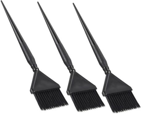 Healvian Pinceles para Teñir el Cabello para Teñido Preciso Juego de 3 Herramienta de PC Negro y Uso Cómodo Color Aleatorio en Salones Profesionales en Peluquería y DIY Personal