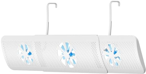 Erconsso Deflettori d'Aria | Diversore Per Bocchetto D Aria Regolabile Con 3 Ventilatori,Deviatore Condizionatore per Applicazioni in Casa, Automobile, Esterno, Commerciale, Campeggio, Finestre, e