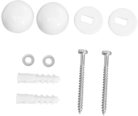 SAFIGLE 2 set Copriviti per Fissaggio Wc in Resistente Accessori per Installazione Toilette Kit Bulloni Decorativi per Fissaggio Sedile e Ancoraggio Pavimento Facile Montaggio e Alta