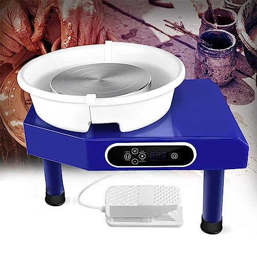 Pottery Forming Machine with Foot Pedal and LCD Touch Screen - Ideal for Beginner DIY Clay Tools - Heavy Duty Electric Potter's Wheel for Home School and Studio Use