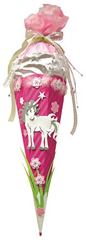 ROTH Schultüte Einhorn Bastelset 68cm Rot(h)-Spitze - alle Einzelteile ausgestanzt