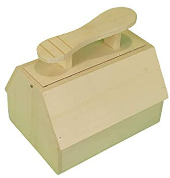 Caja betún para zapatos. En madera de chopo en crudo, se puede pintar. Medidas: 27 * 20 * 25 cms