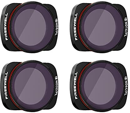 Freewell Bright Day 4K Series Filter für ND8/PL, ND16/PL, ND32/PL, ND64/PL Kompatibel mit Osmo Pocket, Pocket 2