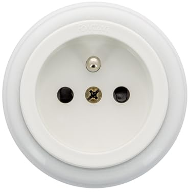 FONTINI - GARBY Prise avec terre Porcelaine Blanche 16A-250V