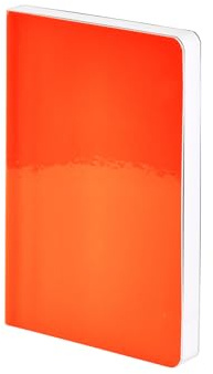 Nuuna Notizbuch A6 Candy S - Neon Orange, vegan neon orange | Dotted Journal | 2.5 mm Mini-Punktraster Grau | 176 nummerierte Seiten | 120 g Premium-Papier | made in Germany