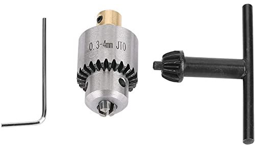 CENPEK Portabrocas cónico mini portabrocas con llave de mandril para tornos, taladro eléctrico y prensas de taladro, 0,3-4 mm