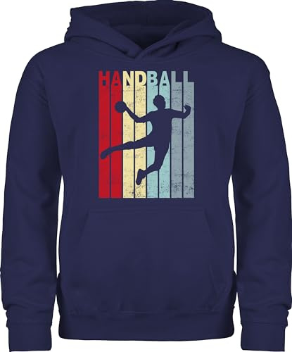Shirtracer - Kinder Hoodie Jungen Mädchen - Sport Kleidung - Handballer Handballspieler Geschenk Sprungwurf Handball