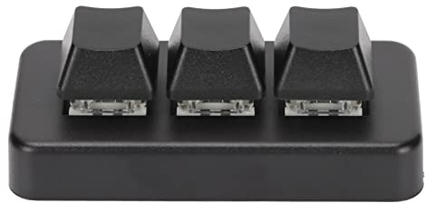 Mini Teclado de 3 Teclas, Teclado Mecánico para Juegos Programación Macro HID Teclado USB 2.4g Modo Inalámbrico Bluetooth 3, Retroiluminación RGB, para Juegos de Oficina