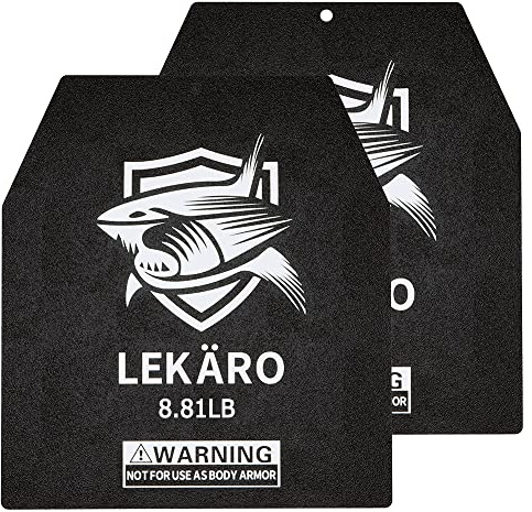 Placas de chaleco con peso de 5.51/8.81/15.43/20 libras para chalecos de peso, entrenamiento de fuerza, entrenamiento pesado, fitness, correr (9.0 kg)