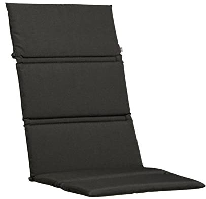 KETTtex Auflage Hochlehner Anthrazit Uni I Gartenstuhl Polster 120x48x3cm I Trendy Sitzauflage weich & robust I UV-beständige Stuhlauflage I Dessin 8667