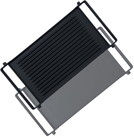 Verbesserte WB31X24998 wendbare Grillplatte, Ersatz für GE Herdteile, Gusseisen-Grillplatte WB31X24738 JXGRILL1 GE Gas-Serie, Herdplatte, Herdplatte, Herdplatte, Herdplatte, flache Oberseite