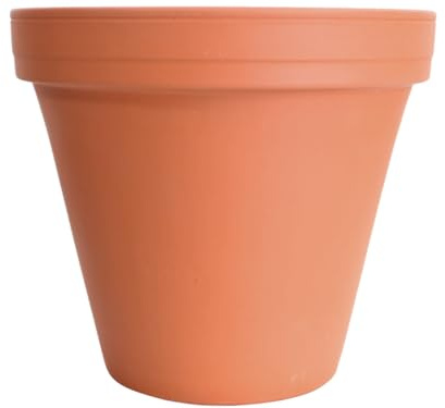 Tontopf Pflanztopf Blumentopf - für alle Pflanzen - innen und aussen - robust wiederverwendbar langlebig - Naturprodukt für mehr Bewusstsein (5 Stück - Innen Ø 24,2cm - Höhe 22,3cm)