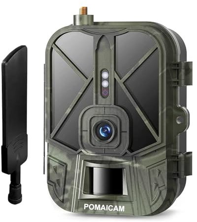 POMIACAM Wildkamera HC-940Pro-ULTRA 120 MP 4K-Live-Video 4G-Fotofalle mit IR-LED-Nachtsicht-Bewegungserkennung Eingebauter 8000-mAh-Lithium-Akku IP65 wasserdichte Outdoor-Überwachungs-Tierkamera
