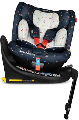 COSATTO All in All Extra i-Size 360° Spin Drehbarer Autositz - 360° Schwenkbar, Gruppe 0+123, 0-36 kg, 0-12 Jahre, ISOFIX, ERF, Exklusives Anti-Escape System (Doodle Days)