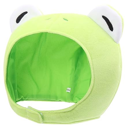 MOLUCKFU Frosch-cartoon-kopfbedeckung Aus Weichem Stoff Einzigartige Party-requisite für Cosplay Tanzshows Karneval
