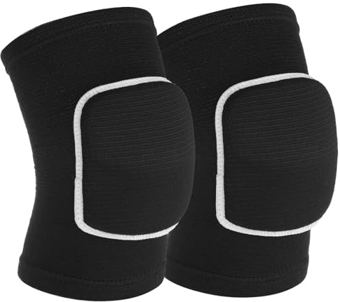 JIYIN 1 Pair Elbow Pads with Thicken Sponge Pad, Black Breathable Protective Volleyball Elbow Pads Fitness Arm Knee Protector Volleyball Sponge Support for Kids Men Women Elderly