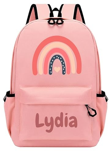 Personalised Children's Backpack Custom Kids Backpack, Pink, S/M/L | Custom Child Backpack for Girl and Boy, School Bag for Kindergarten/Primary School/Teenagers, Kids Rucksack with pattern