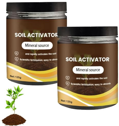 Soil Activated,Bone Meal Fertilizer,Dirt Health Booster,Liquid Fertilizer for Plants,Organic Soil Activator & Plant Fertilizer for Raised Garden Beds,Potting Mix,and Seedling Compost (120g*2)