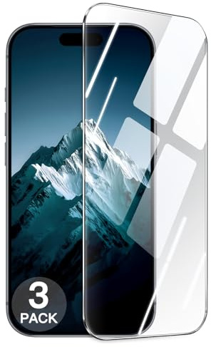 JETech Pellicola Protettiva Infrangibile per iPhone 17 Pro Max, 3 Pezzi | Vetro temperato 9H+, pellicola grado militare, Strumento Installazione Facile, HD trasparente, compatibile con custodie