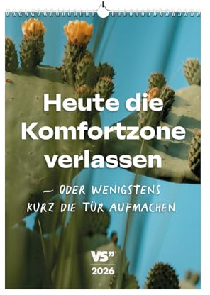Visual Statements – Wochenwandkalender 2026 – A4 Wandkalender mit 52 pointierten Zitaten – Sprüchekalender mit Wochenübersicht & Spiralbindung – Humor & Tiefgang für Büro & Zuhause