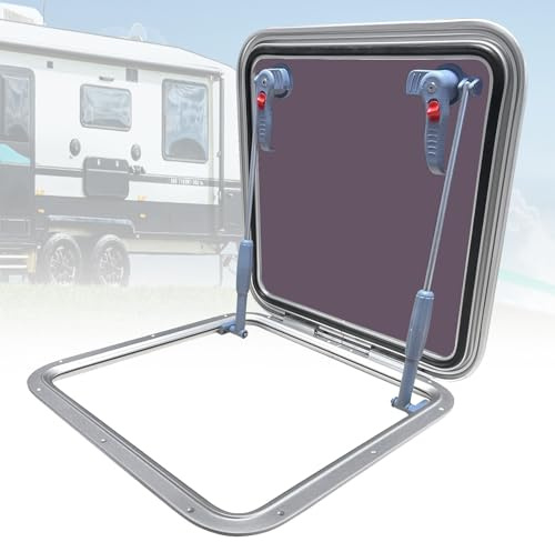 Ventana De VentilacióN De Techo para Autocaravanas (360 X 360 Mm, 450 X 450 Mm, 500 X 500 Mm, 627 X 627 Mm), Corrediza Universal De AleacióN De Aluminio, para ModificacióN De Caravanas Y Yates 500mm