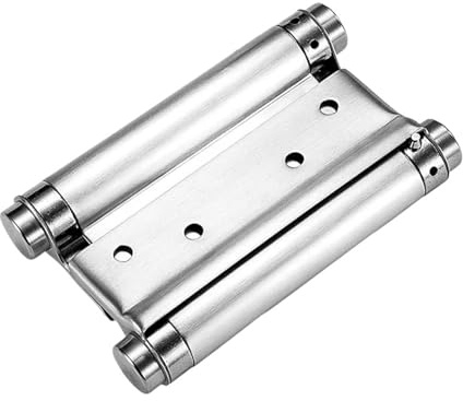 1pc Double Spring Hinge - Two-Way Free Door Hinge, Stainless Steel Automatic Door Closing for Garage and Fence(6inch)