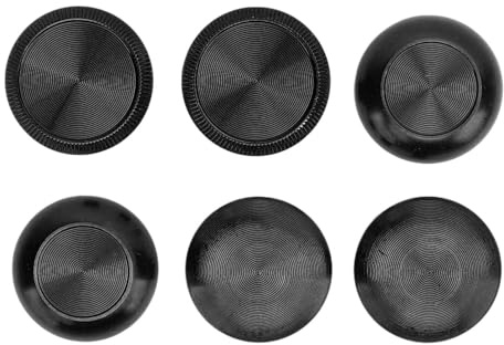 KUIDAMOS Metal Analog Grips Stick Thumbsticks Kit for Edge Controller, Durable Joystick Replacement Accessories for Better Game Control, 6Pcs Aluminum Alloy Metallic Thumb Grips (Black)