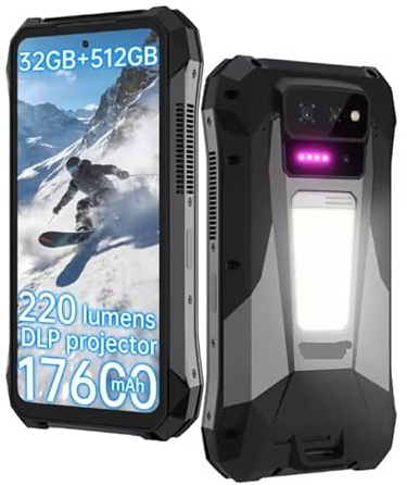 CHANDUELEC TANK X 8849 5G Smartphone 32+512GB Built-in 1080P 220 lumen Projector 50MP+64MP Camara Android 15 17600mah Battery NFC