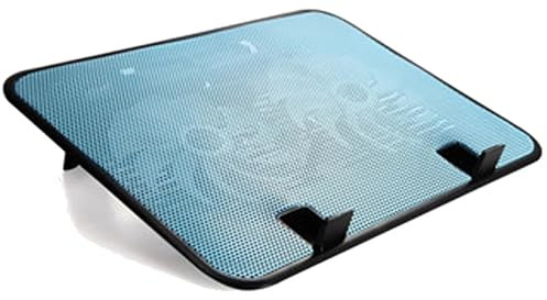 laptop cooler Laptop Cooling Pads Notebook Cooler Dual Fan USB External Laptop Cooling Pad Slim Stand High Speed Silent Metal Panel Fan(Blue)