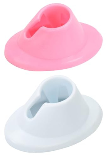 Toyvian Soporte para Esmaltes de Uñas 4 Piezas de Silicona Blanco y Rosa Práctico y Antiderrames para Manicura DIY en Casa