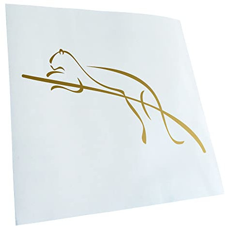 Kiwistar - Autoaufkleber - Gold - 60 x 39 cm - Pandabär - Heckscheibenaufkleber Auto Aufkleber wetterfest für Kfz LKW Mofa Truck - Sticker außen selbstklebend Tuning Zubehör für Fenster Fahrzeug
