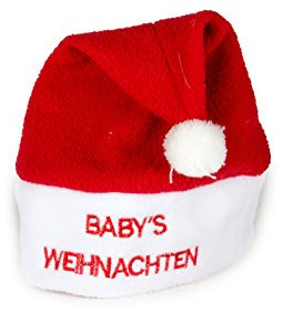 Ciffre 5 er Set Weihnachtsmütze Nikolausmütze Baby Mütze Rot (Babys Weihnachten) Fleece Warm X65