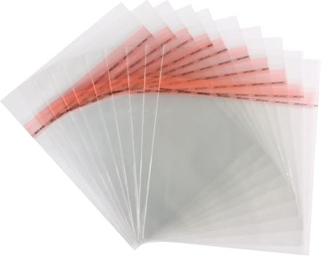 Schutzhüllen für Blu ray CD DVD Box aus Folie mit Adhäsionsverschluss für 10 mm Jewel Case (100 St.)