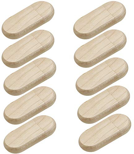 A Plus+ 10 chiavette USB 3.0 da 32 GB, in legno, decorazione