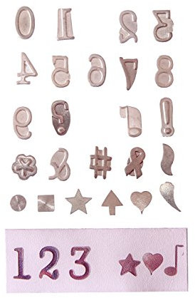 R8Q0M030 Brandmalerei, Zahlen und Symbole