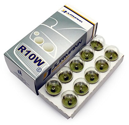 10x Stück Jurmann® R10W 12V 10W BA15S * WERKSTATTWARE * Blinkleuchte Halogen Lampen Autolampen KFZ-Beleuchtung Birne