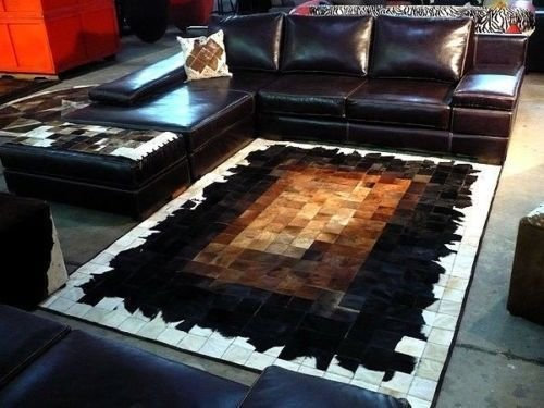 Vip-leather NEU KUHFELL Patchwork Teppich (120 cm x 180 cm)