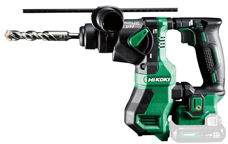 HiKOKI Akku-Bohrhammer DH12DD (12V, Li-Ion, 1.2J, Brushless, Elektronisches Tiefenbohrmanagement, inkl. 2x 2.0 Ah Akku und Ladegerät)